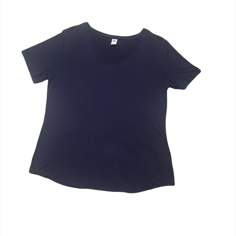 Classic Navy V-Neck T-Shirt, Size M